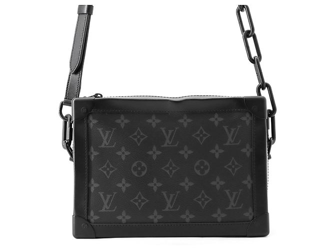 Borsa a tracolla Louis Vuitton Monogram Eclipse Soft Trunk Nero Monogramma