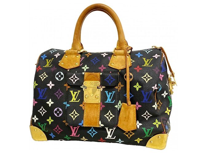 Borsa Louis Vuitton Monogram Multicolor Speedy 30 Nero