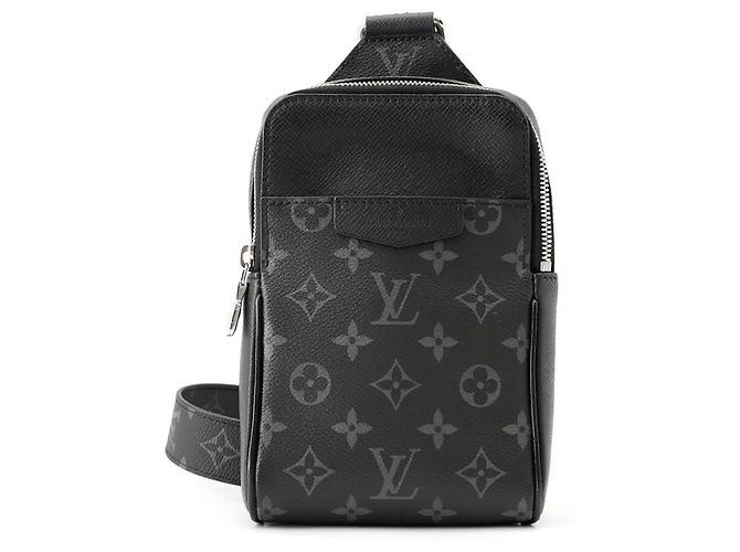 Borsa a tracolla Louis Vuitton Monogram Eclipse Taiga Outdoor Nero