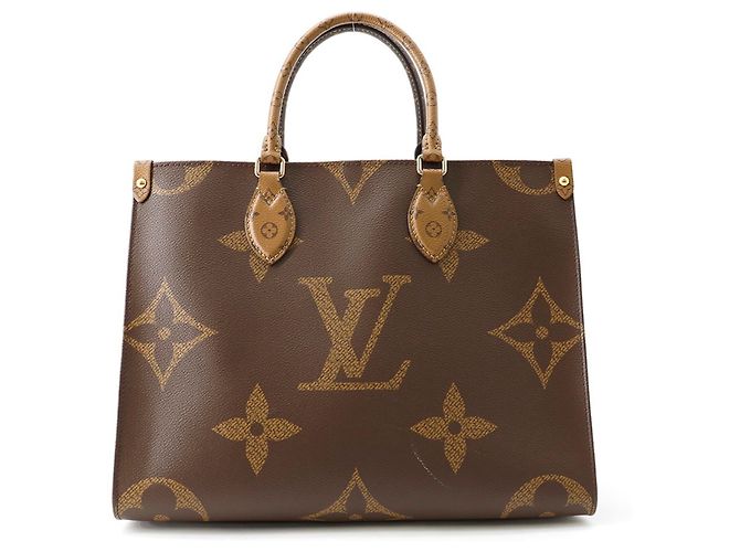 Louis Vuitton Monogram Reverse Giant OnTheGo MM Tote Bag Rot Monogramm