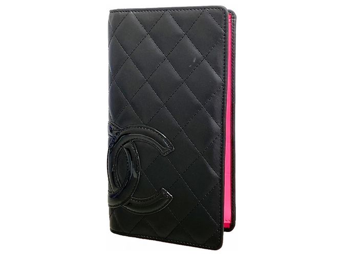 Chanel Cambon Lambskin Long Wallet Black