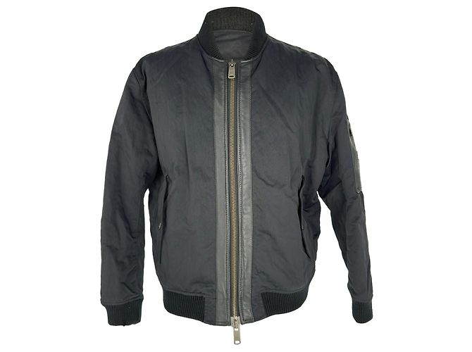 McQ Alexander McQueen Bomber Jacket in Black Polyamide