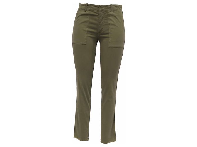 Pantalones Jenna de Nili Lotan en algodón verde
