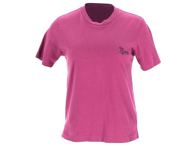 T-shirt Marni con logo in cotone rosa Marrone
