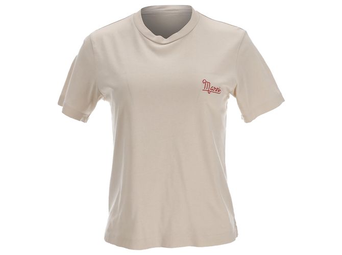 Camiseta Marni com logo em algodão bege