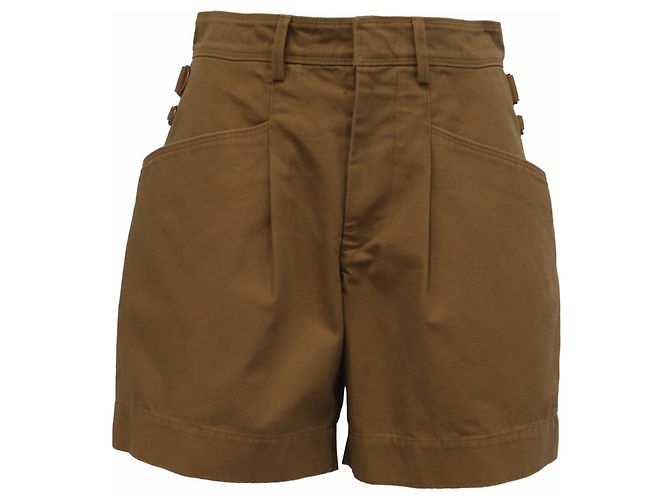 Short plissado Fairy em algodão marrom Isabel Marant Vermelho