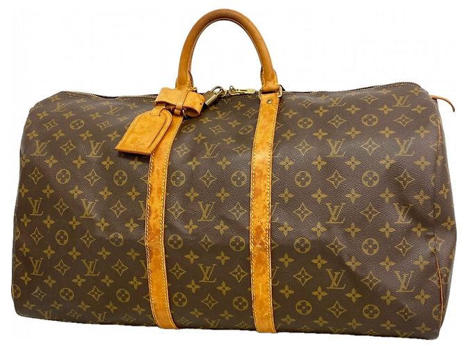 Bolsa Boston Louis Vuitton Monogram Keepall 55 Marrom