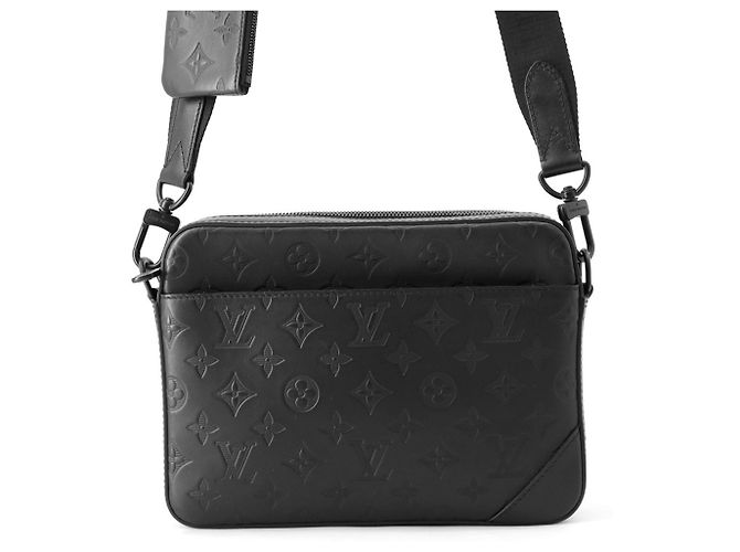 Louis Vuitton Monogram Shadow Duo Schultertasche Schwarz