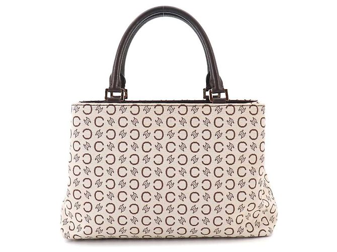 Céline Bolsa Celine C Macadam Marrom Bege