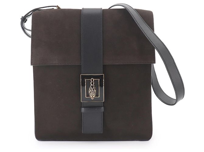 Borsa a tracolla Gucci Tiger Head Marrone Nero