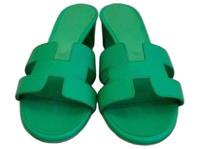 Hermès Oasis Sandali Pelle Verde