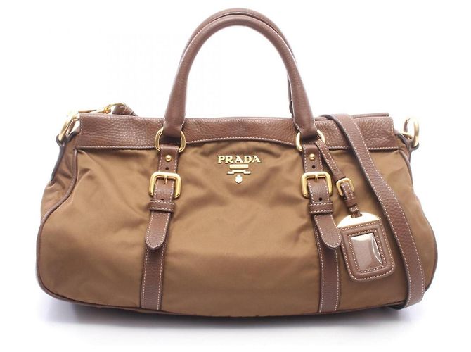 Sac à main 2-Way en TESSUTO+VIT.DAI Prada Marron