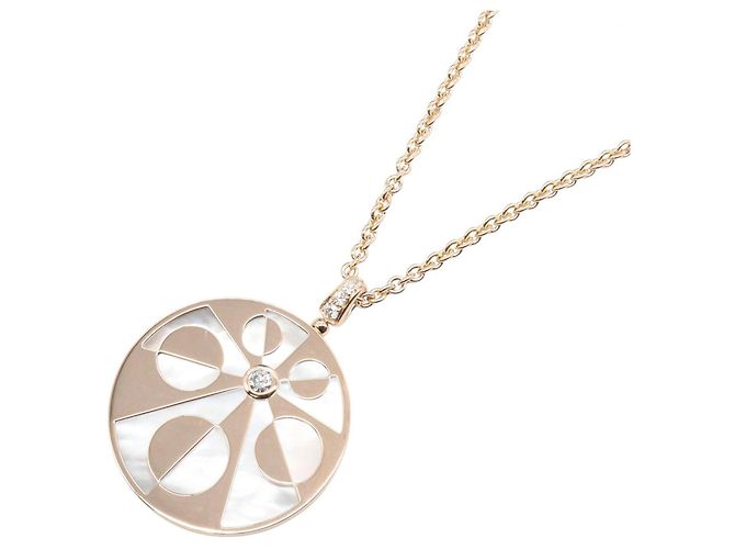 Bulgari Colar Intarsio Bvlgari Branco Dourado