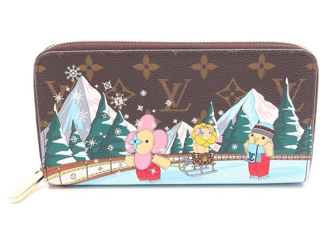 Portafoglio Zippy Louis Vuitton Monogram Vivienne Marrone Multicolore