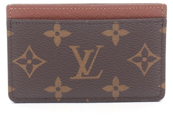 Tarjetero Monogram Simple Louis Vuitton Castaño