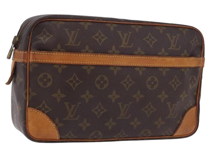 LOUIS VUITTON Monogram Compiegne 28 Clutch Bag M51845 LV Auth 192970