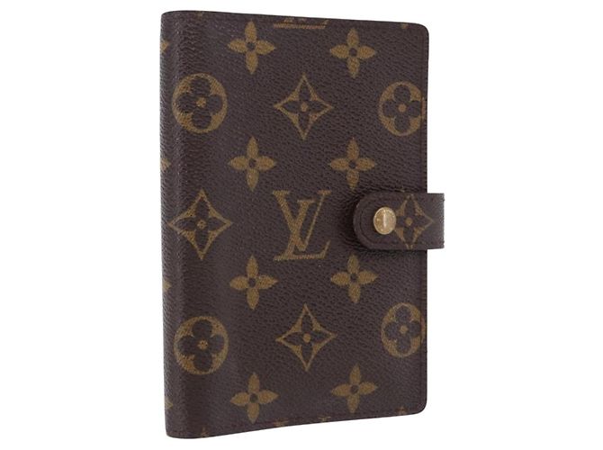 LOUIS VUITTON Monogram Agenda PM Day Planner Cover R20005 LV Auth BA14337