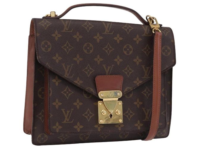 LOUIS VUITTON Bolsa Monogram Monceau 28 M51185 LV Auth BA14480 Monograma