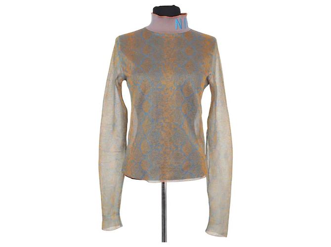 Nina Ricci Top dourado