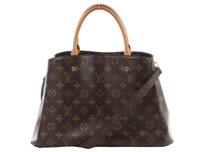 Borsa 2Way Louis Vuitton Montaigne MM in Monogram Canvas marrone M41056 Bordò