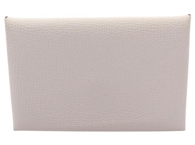 Hermès Hermes Calvi Cle Wallet - Coin Purse White