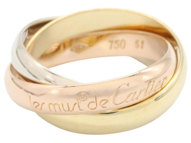 Anello Trinity Cartier in oro bianco oro giallo e oro rosa