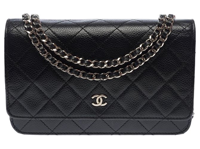 Borsa CHANEL Wallet on Chain in Pelle Nera - 103736 Nero