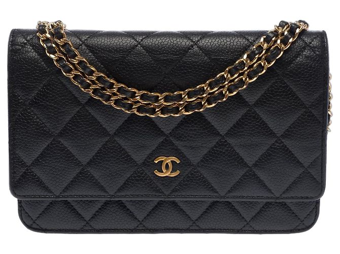 Borsa CHANEL Wallet on Chain in Pelle Nera - 103721 Nero