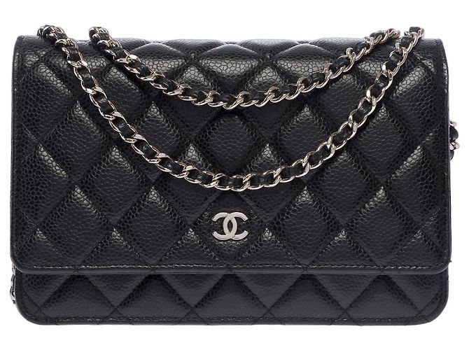 Borsa CHANEL Wallet on Chain in Pelle Nera - 103733 Nero