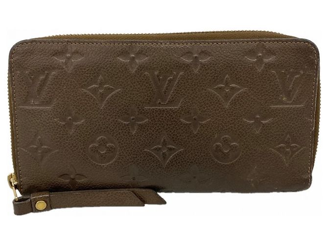 Cartera larga Louis Vuitton Monogram Empreinte Castaño