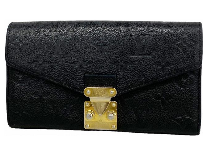 Cartera larga Louis Vuitton Monogram Empreinte Negro