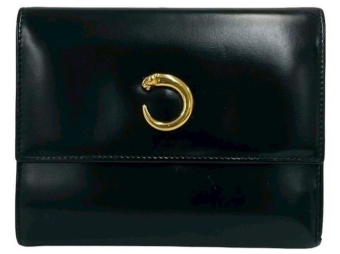 Cartera tríptico Cartier Panther Line Negro