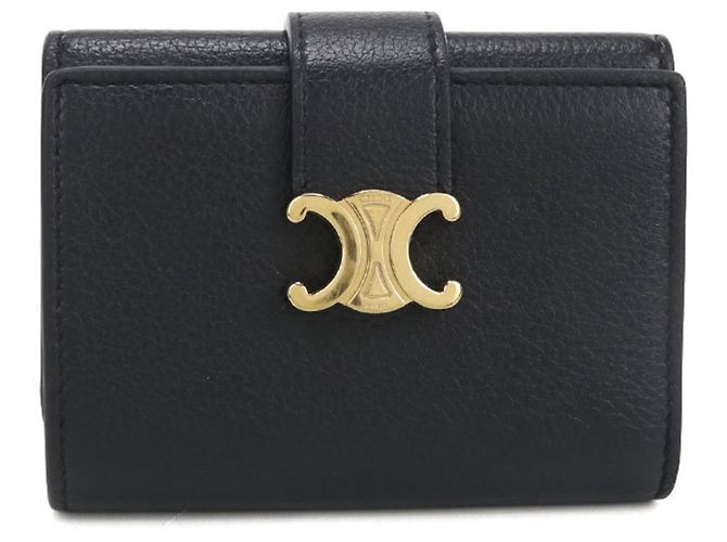 Céline Celine Black Tri-fold Wallet