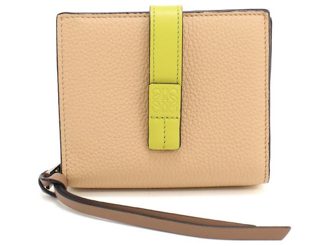 Cartera Bi-fold Loewe en beige