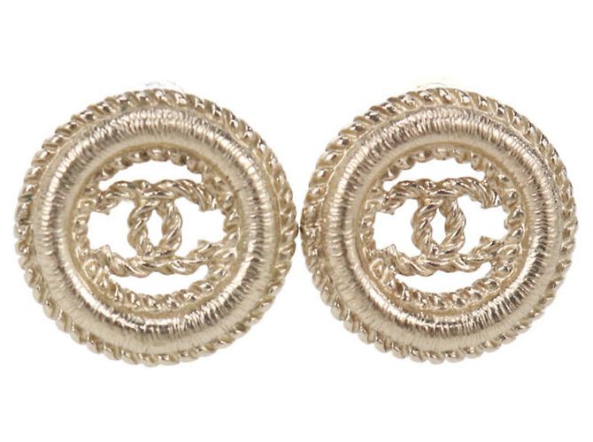 Chanel Coco Mark Gold Stud Ohrringe Golden