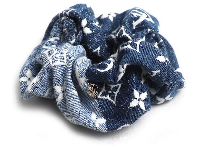 Coletero de algodón denim monogram Louis Vuitton Blanco Azul