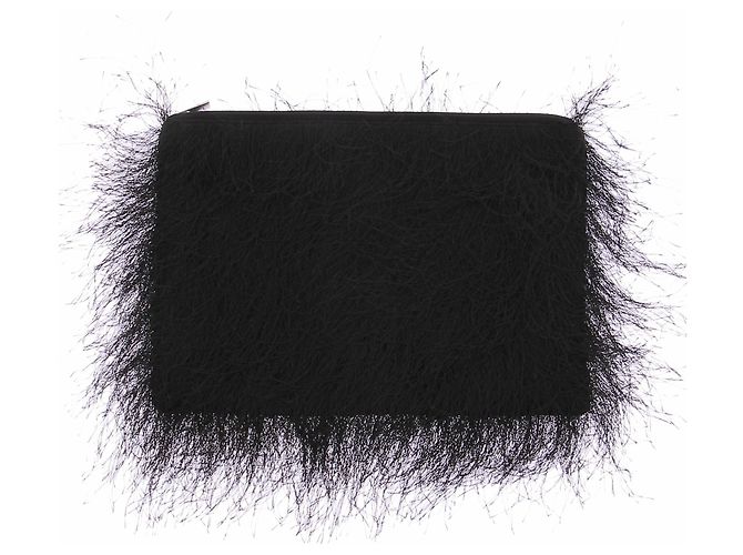 Autre Marque Clutch negra efecto piel Negro