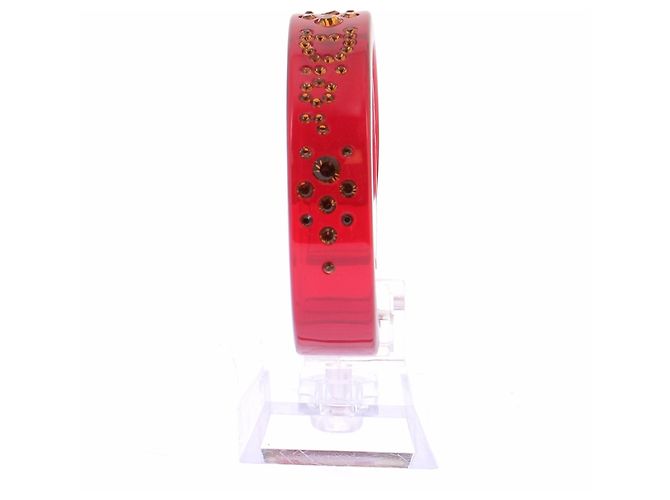 Dior Pulseira de PVC vermelho