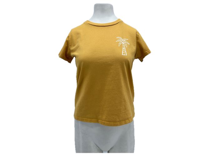 T-shirt in cotone gialla Mother Giallo