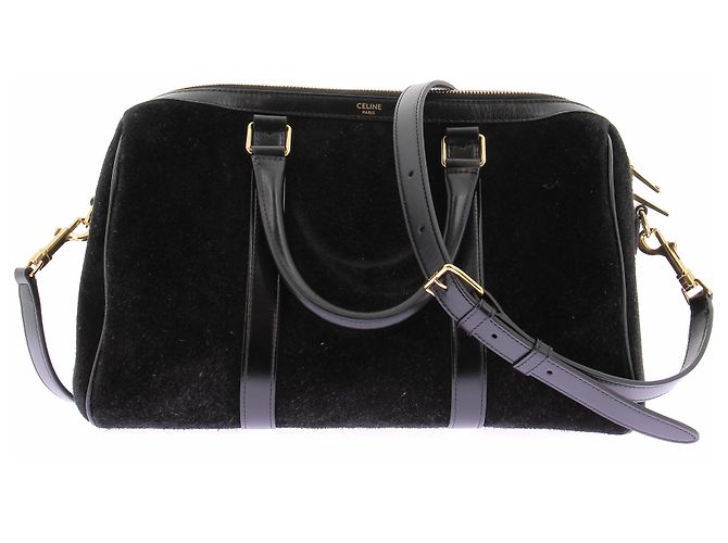 Céline Borsa a mano in pelle Boston Nero