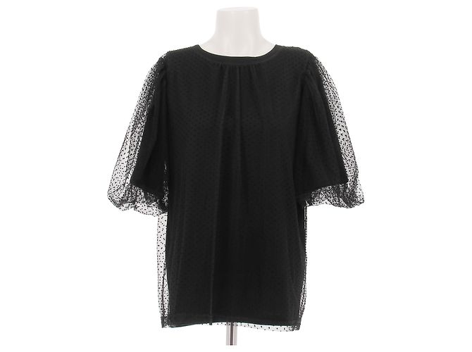 Top de algodón negro Marc Jacobs 