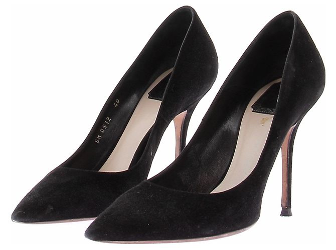 Dior Escarpins en daim noirs