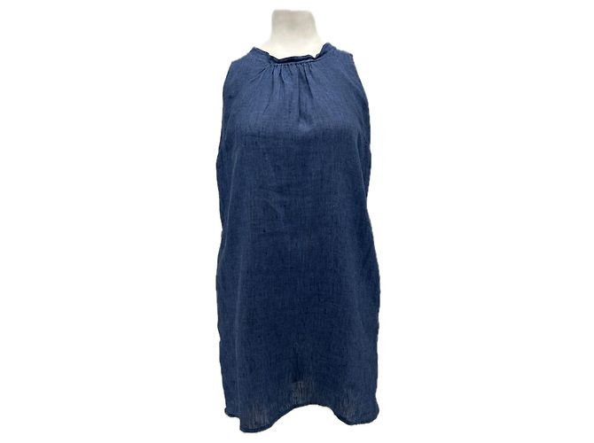 Autre Marque CENTOLINO Leinenkleid blau