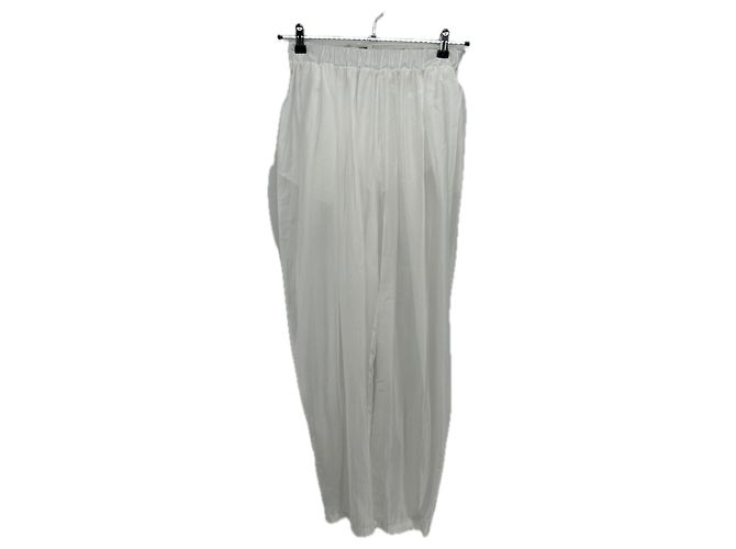 Autre Marque Calça branca com short integrado Branco