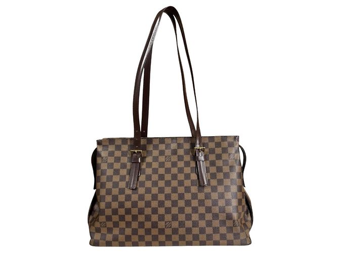 Bolso Tote Louis Vuitton Chelsea Damier Castaño Multicolor Damier ebene