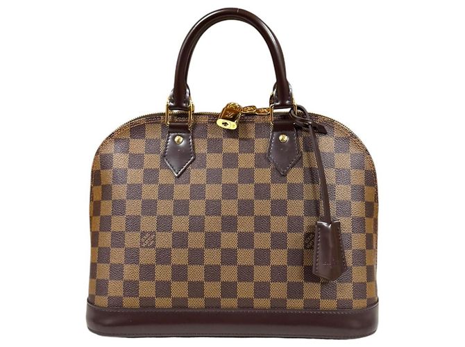Sac à main Louis Vuitton Alma PM Damier Marron Multicolore Damier ebène