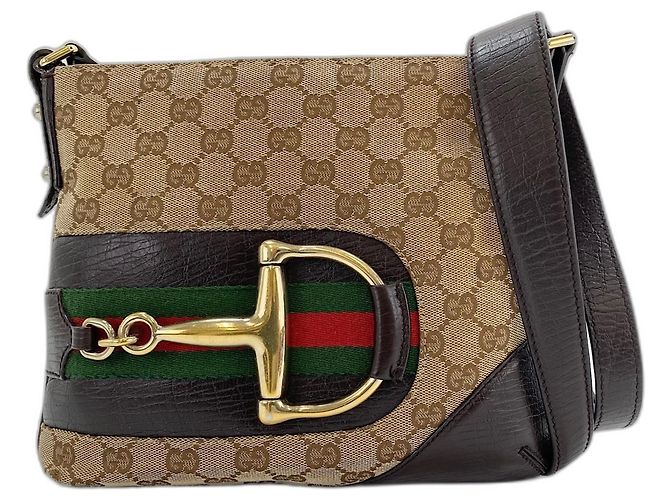 Borsa a Spalla Gucci Horsebit Beige