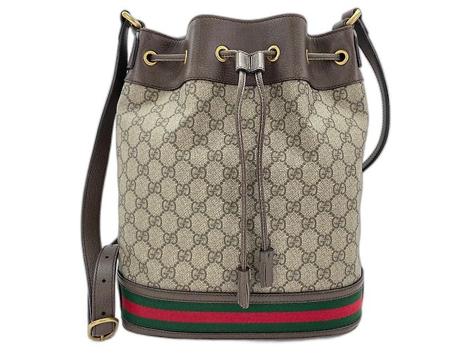Borsa a tracolla mini bucket Ophidia GG Gucci Marrone