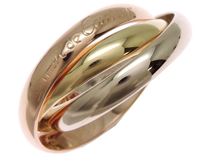 Cartier Trinity Ring in Dreifarben Silber Pink Golden
