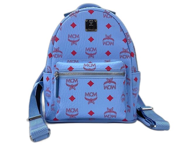 Zaino MCM Visetos in pelle blu